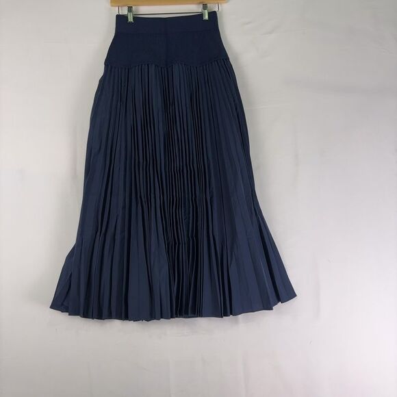 SIMKHAI Dresses & Skirts - SIMKHAI Stella Pleat Skirt In Midnight-XSmall / midnight
